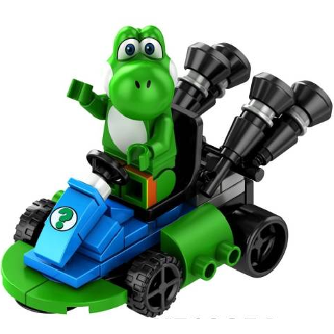 MarioKart - Yoshi Kart minifigure and Kart - bricknmix.uk